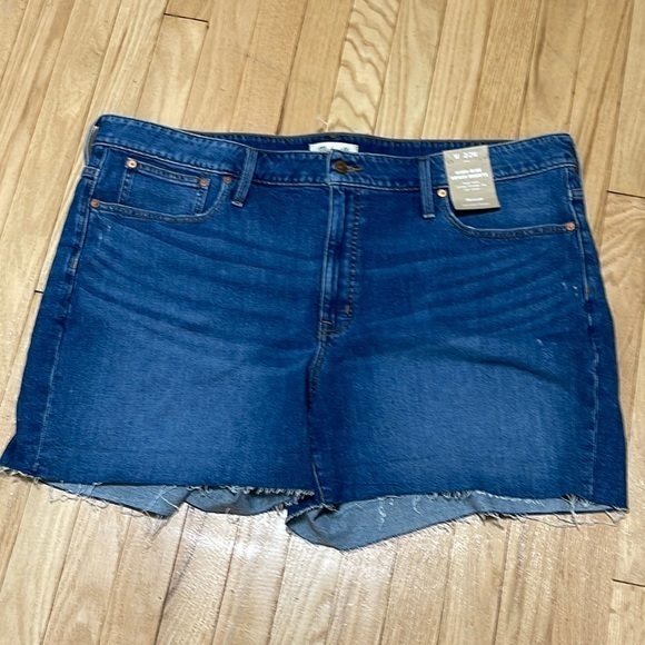 NWT plus size madewell high rise denim shorts size 22W - Picture 1 of 8